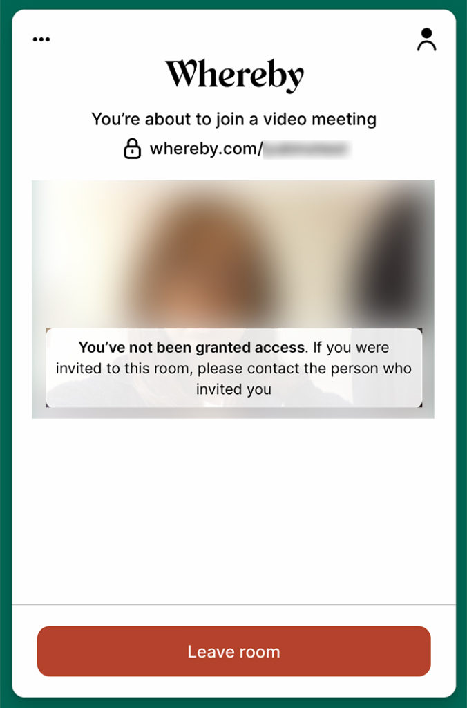 Web会議サービス「Whereby（ウェアバイ」の画面