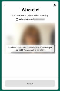 Web会議サービス「Whereby（ウェアバイ」の画面